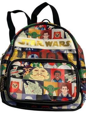 Star Wars Black and Silver Logo Tag Mini Backpack New with Tags